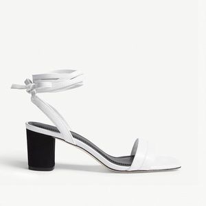 Sandro leather heeled strap sandals